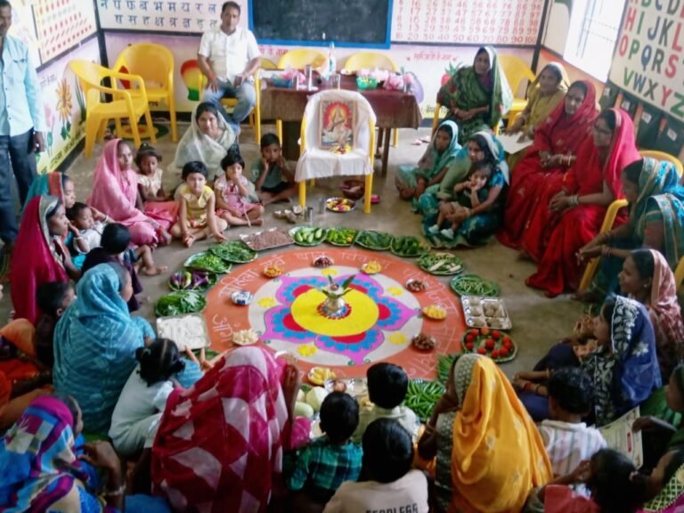 आंगनबाड़ी केंद्र में सजा आंगन, पालकों से हुआ सीधा संवाद